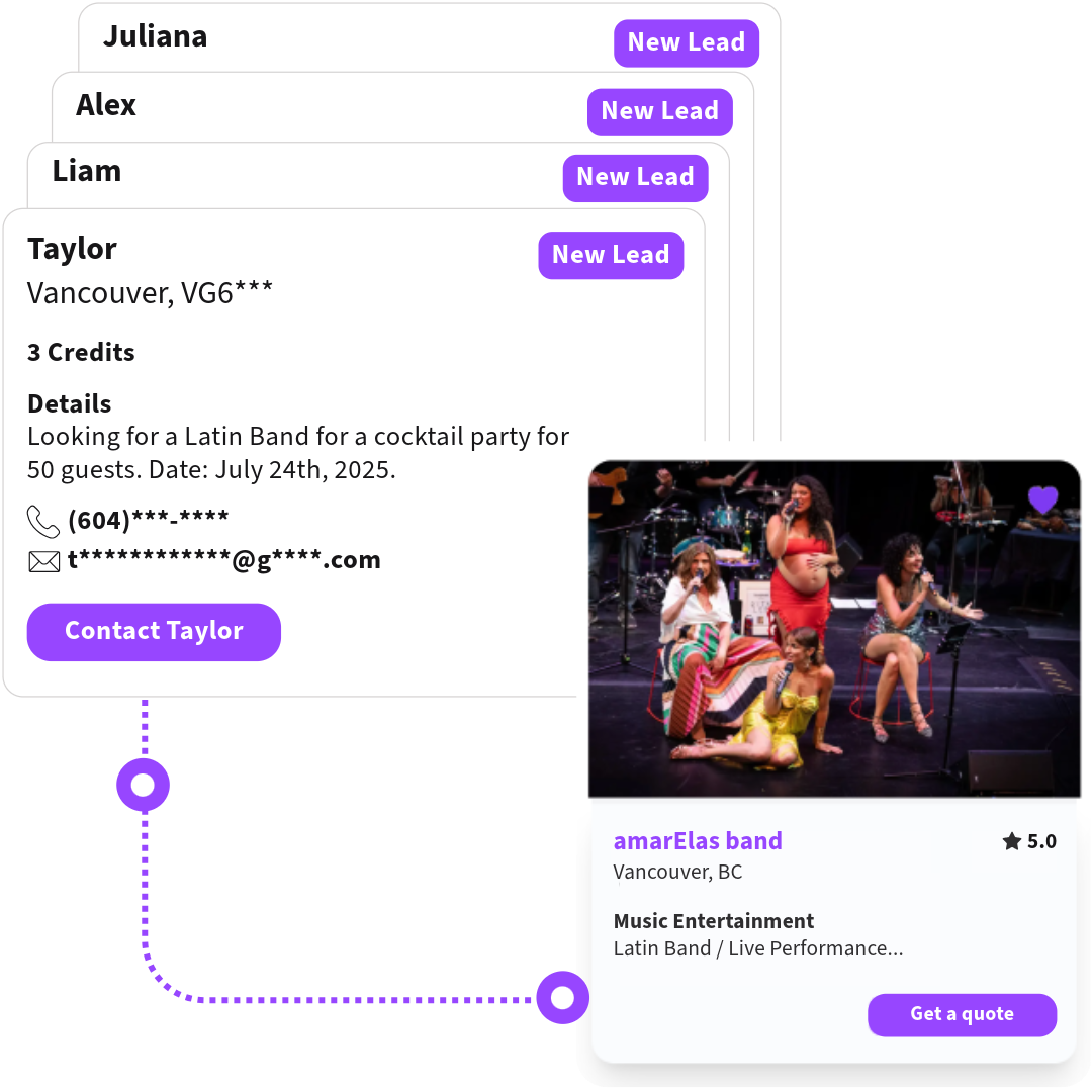 Get matched with leads